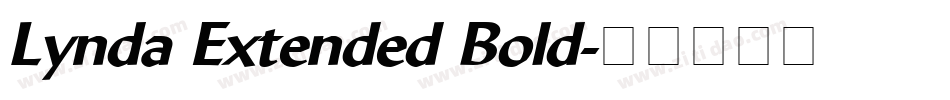 Lynda Extended Bold字体转换